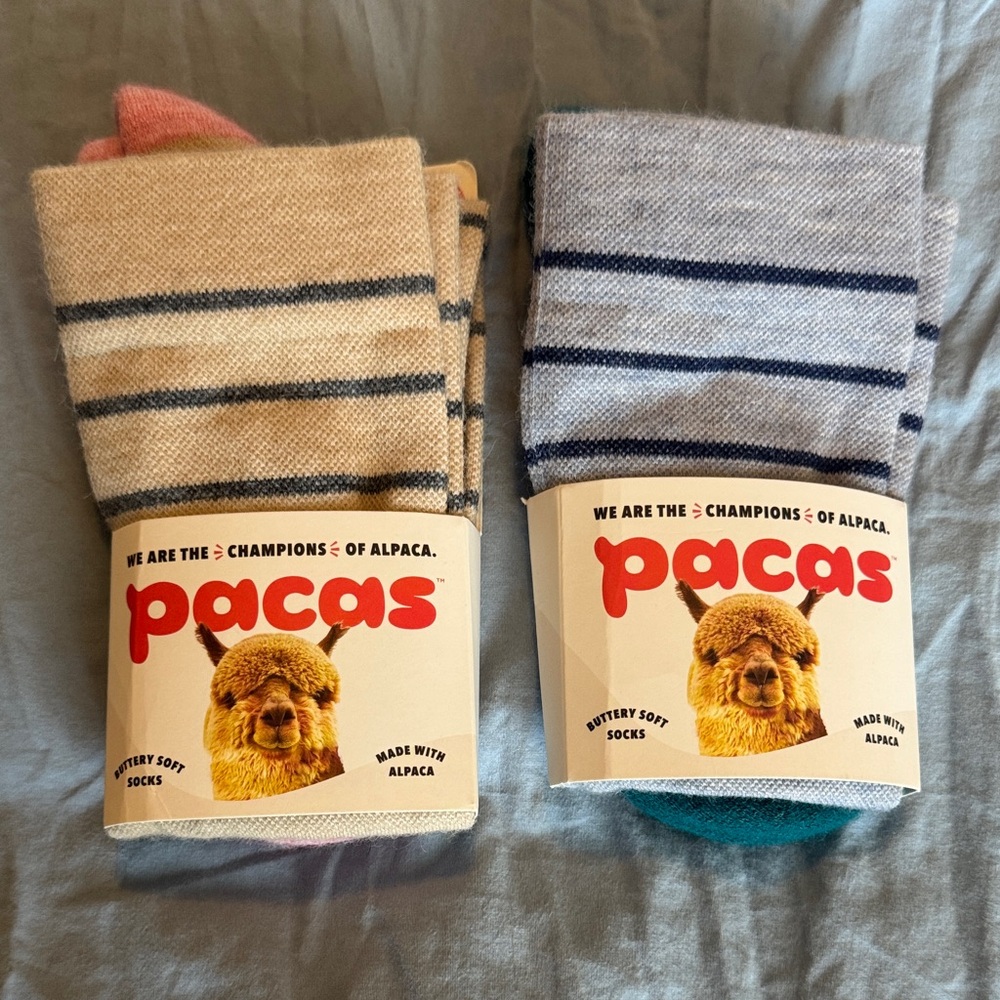 Pacas Ladies Striped Alpaca Compression Socks - Small/Medium.